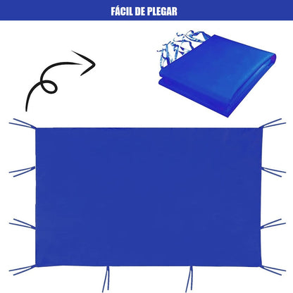 Pack X2 Repuesto Toldo Lona Lateral 3x3 Azul Laterales Toldo