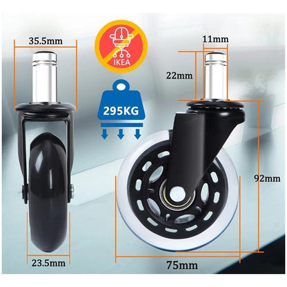 Pack X2 Ruedas De Sillas Ruedas Escritorio Rueda Tipo Roller