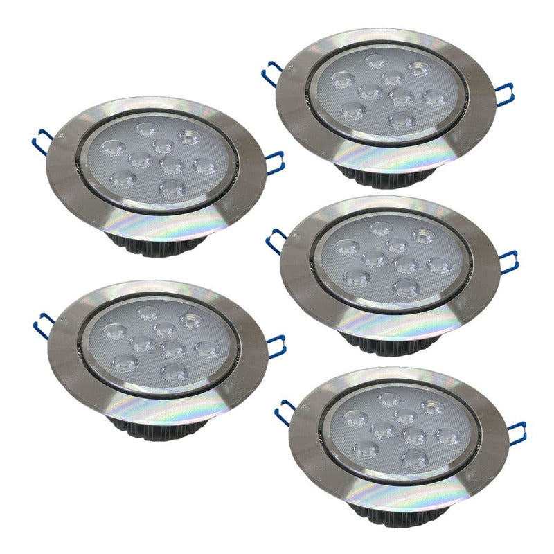 Pack X5 Focos Led Embutidos 9w Luz Fria Led Focos Led Embuti