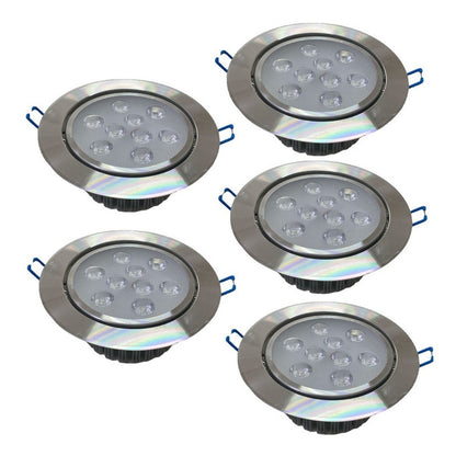 Pack X5 Focos Led Embutidos 9w Luz Fria Led Focos Led Embuti