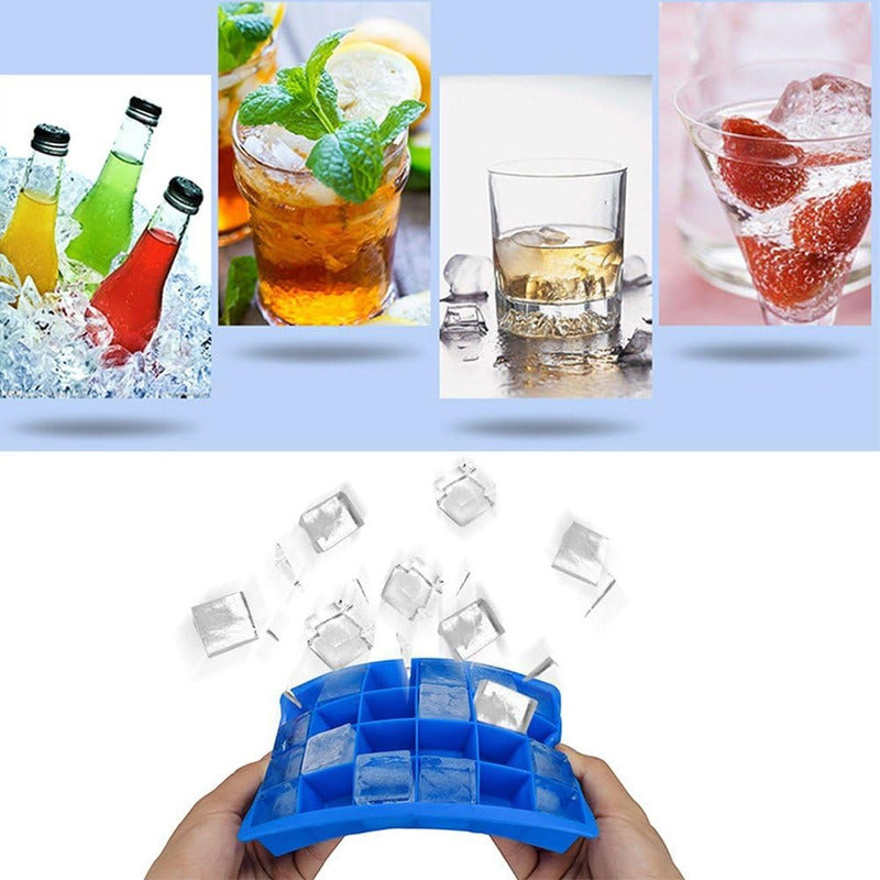 Molde Hielo Silicona Cubetera Hielo Helado Moldes 24 Cubos