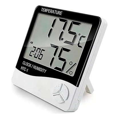 Medidor Higrometro Digital Termometro Humedad Interior Reloj