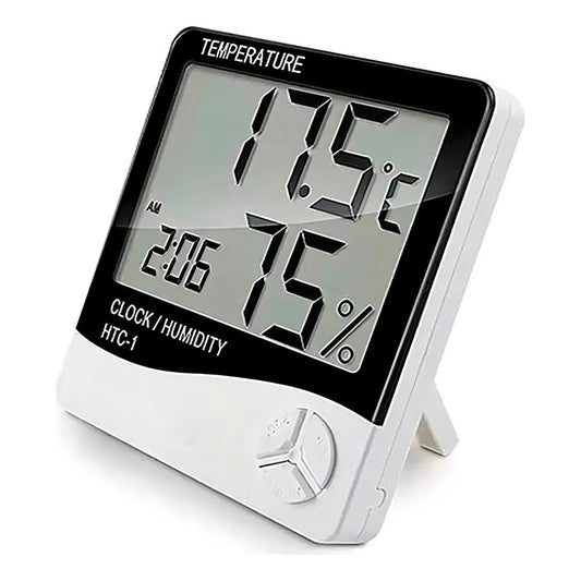 Medidor Higrometro Digital Termometro Humedad Interior Reloj