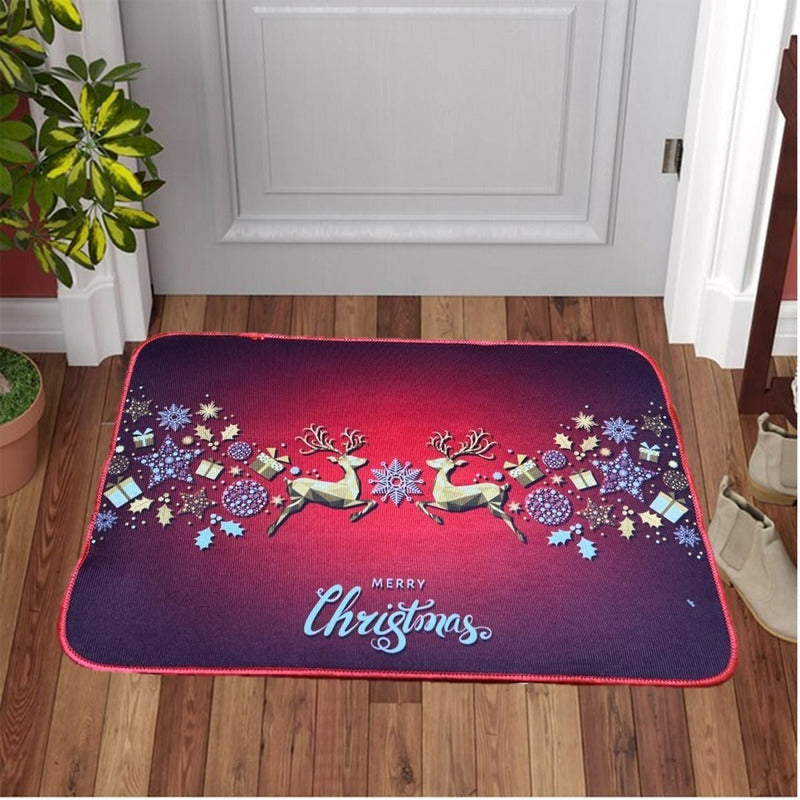Alfombra Navidad Tapete Limpia Pies Decoracion Navidad 40x60