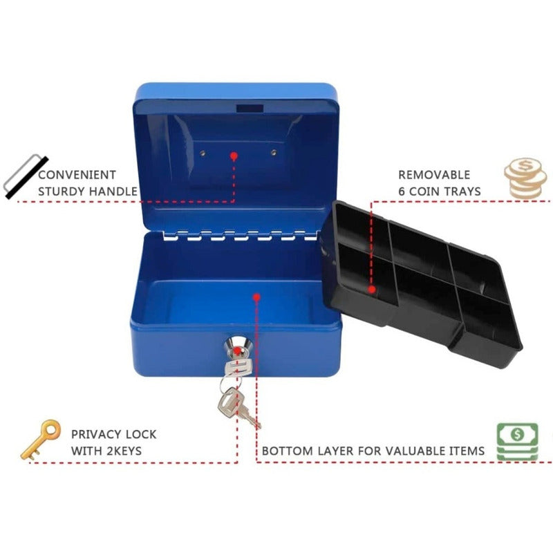 Caja Fuerte Para Dinero Caja De Seguridad Metalica Con Llave