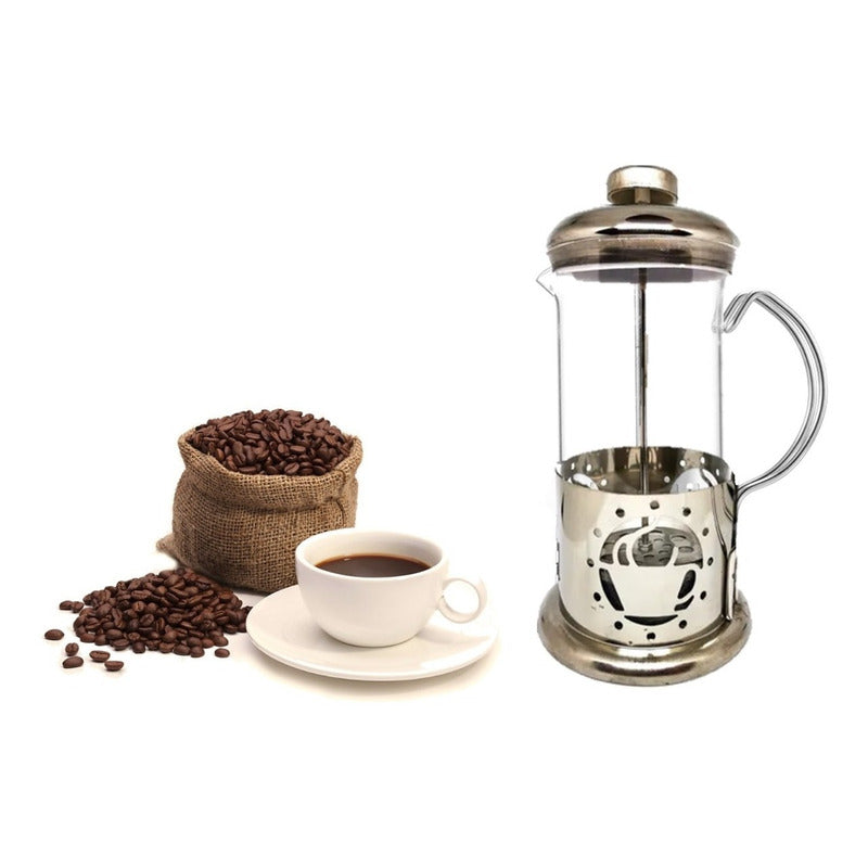 Cafetera Francesa Prensa De Émbolo Acero Inoxidable 600 Ml