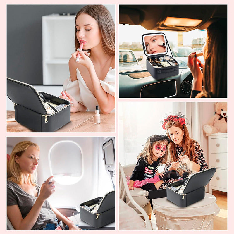Cosmetiquero Con Espejo Organizador Led Cosmeticos Maleta Para Cosmeticos Arcashopping Organizador Cosmeticos Organizadores De Maquillaje Organizadores Maquillaje Organizador De Brochas