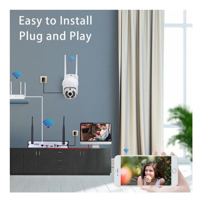 Cámara Seguridad Wifi Cámara Ip Infrarrojo 1080p Impermeable