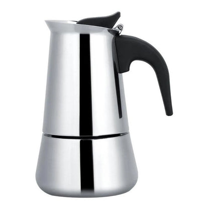 Cafetera Italiana Inoxidable Cafetera Espresso 2 Tazas Coffe Color Gris