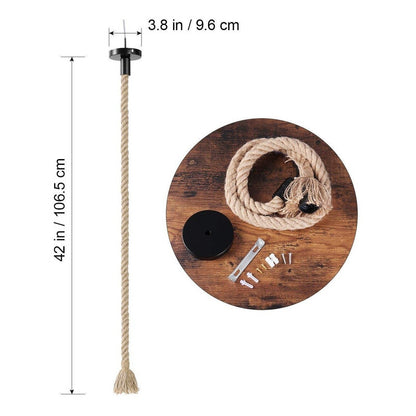 Pack X4 Lampara Colgante Cuerda Marina Vintage Living E27