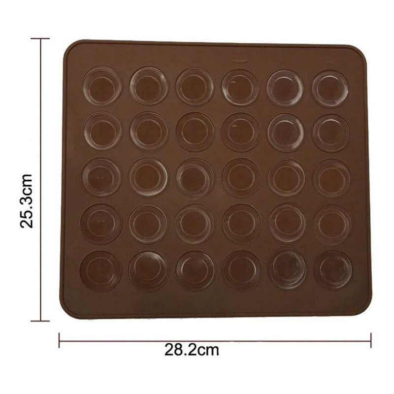 Pack X2 Molde Silicona Tapete Macaron Lamina Para Hornear 30