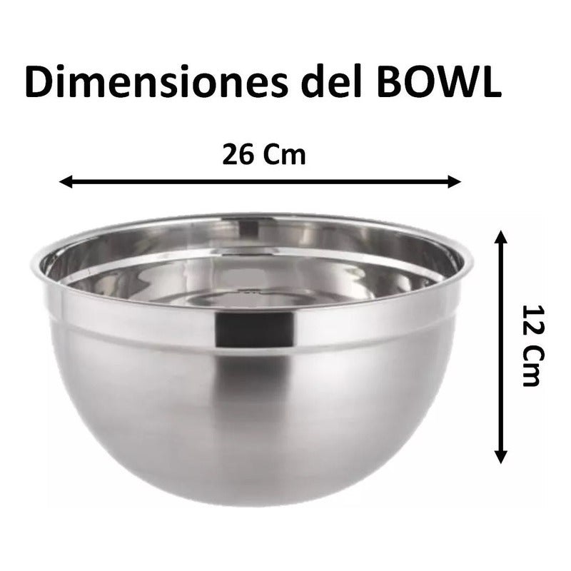 Bowl Acero Bowl Acero Inoxidable Bowl Para Mezclar Tortas X3