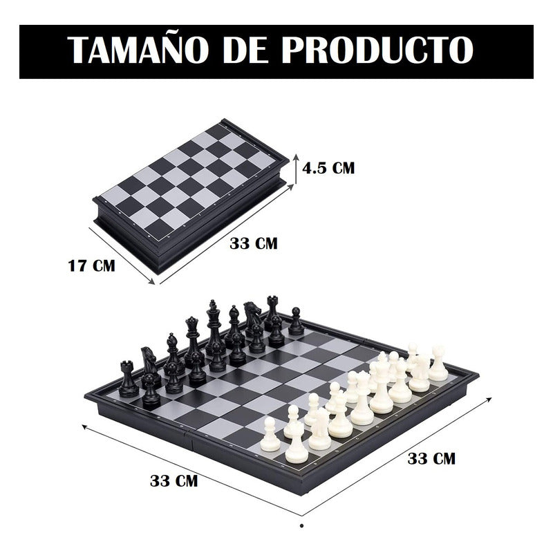 Tablero Ajedrez Plegable Ajedrez Magnético Juego De Ajedrez