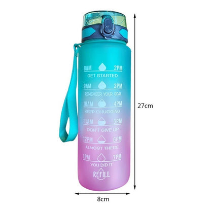 Botella De Agua Deportiva 1 Litro Portátil Para Viajes