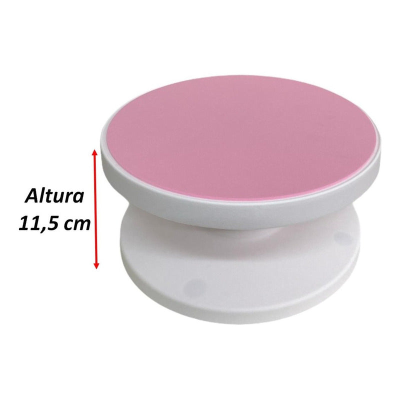 Base Giratoria Tortas Plato Giratorio Para Tortas 25 Cm Past Color Blanco