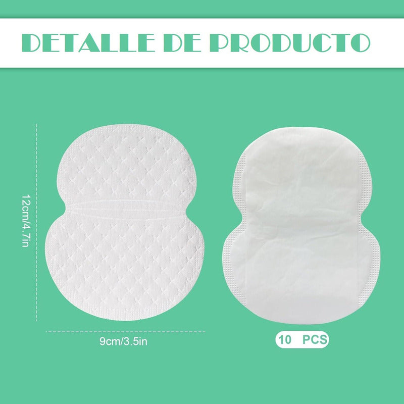 Pack 10 Almohadillas Absorbente Sudor Antitranspirante Axila