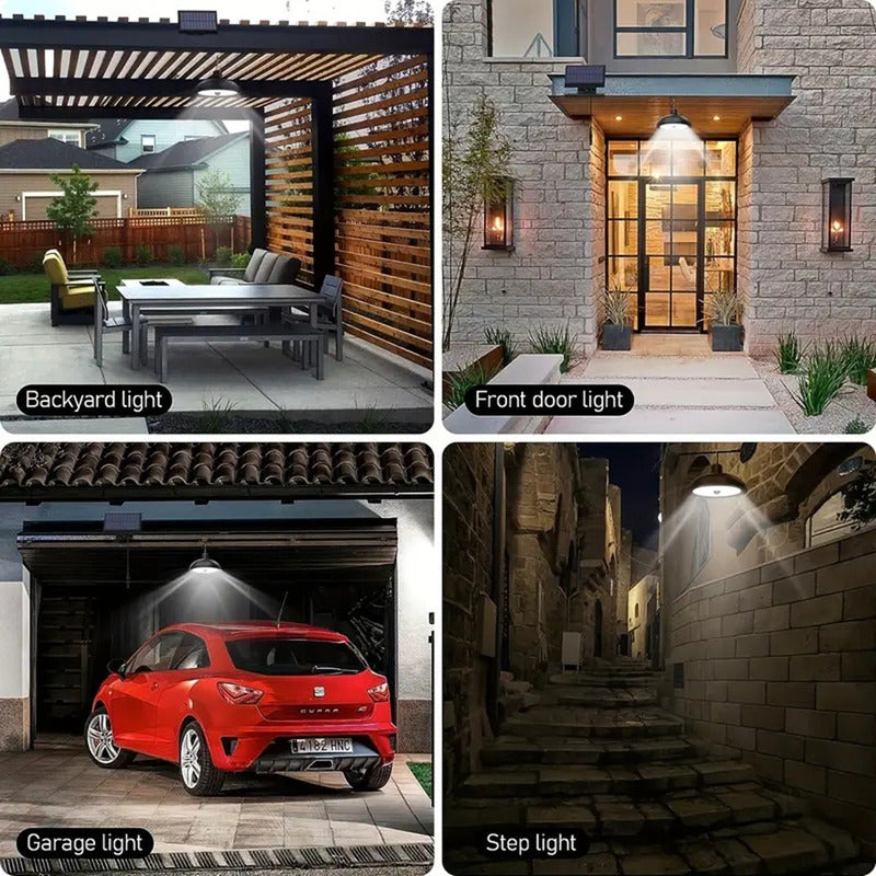 Lampara Led Solar Colgante Con Control 90w Cobertizo De Luz