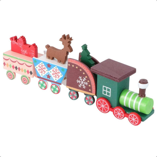 Tren Madera Adornos Navideños Decoración Hogar Navidad Regal
