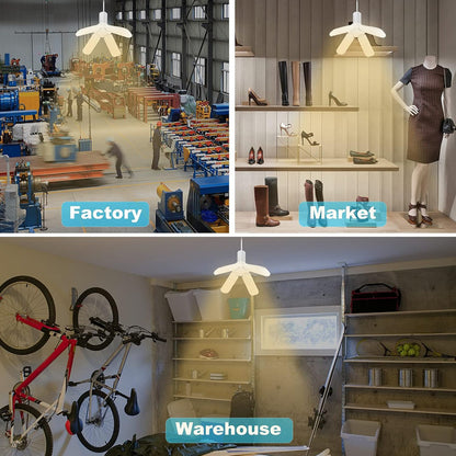 Pack 4 Ampolleta Plegable 60w Led Luz Fria Ampolleta Led E27
