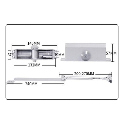 Brazo Hidráulico Para Puertas 25-35kg Cierra Puerta Automati
