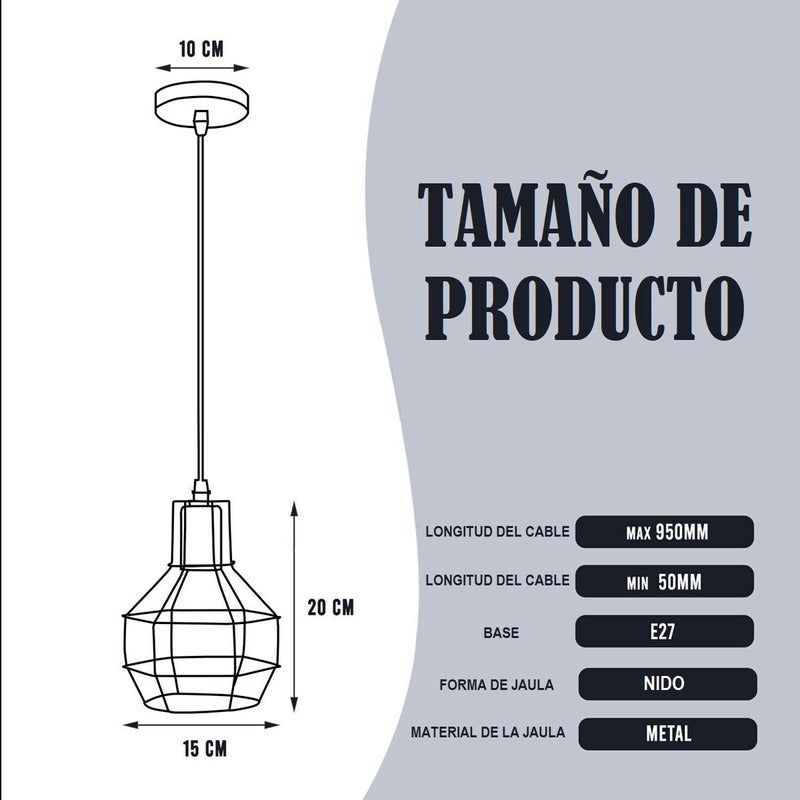Pack X2 Lamparas Techo Colgantes Lamparas Colgantes Rusticas