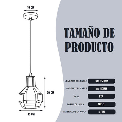 Pack X2 Lamparas Techo Colgantes Lamparas Colgantes Rusticas