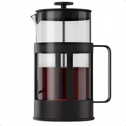 Cafetera Francesa Portatil De Vidrio Y Acero Inoxidable Negra Prensa 1l 13,5x12 + Filtro Francesa Arcashopping Cafeteras Francesas Cafetera Prensa Portatil Acero Inoxidable 1000 Ml