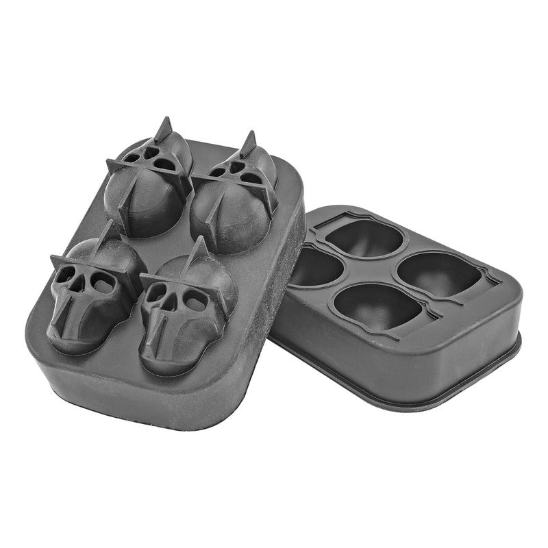 Pack X4 Cubetera Hielo Silicona Calavera Molde Hielo Flexibl