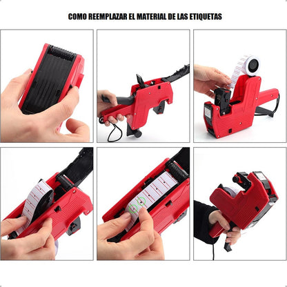 Maquina Etiquetadora De Precio Pistola Etiquetas 8 Dígitos