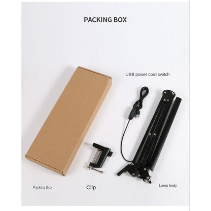 Pack X2 Lámpara Led Escritorio Usb Lámpara Articulada Léctur