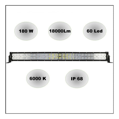 Pack X2 Barra 180w Focos Neblineros Led Neblineros Led Barra