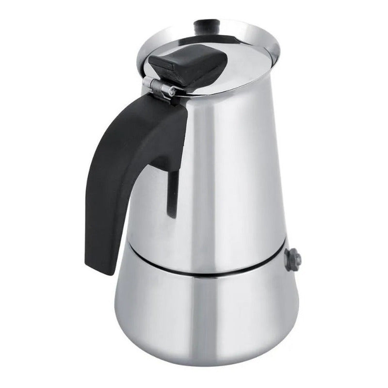 Cafetera Italiana Inoxidable Cafetera Espresso 2 Tazas Coffe Color Gris