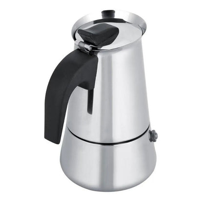 Cafetera Italiana Inoxidable Cafetera Espresso 2 Tazas Coffe Color Gris