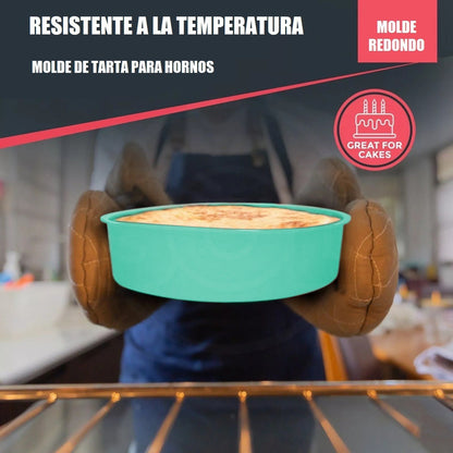 Molde Pan Redondo Silicona Moldes Para Repostería Queque