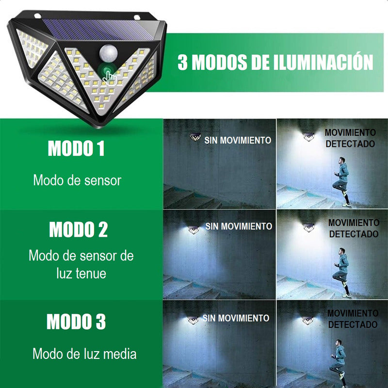 Pack 4 Luces Solares Exterior Luminaria Solar Led Luces Led