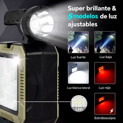 Linternas Tacticas Linterna Solar Recargable+kit Herramienta
