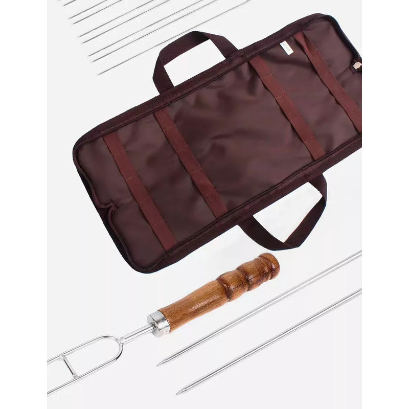 Set Fierros Para Anticuchos Naranja Pinchos Para Anticucho Acero Inoxidable Set 5 De Brochetas Forma De U Arcashopping Set 5 Brochetas En Forma De U Para Asado Pinchos Anticucho