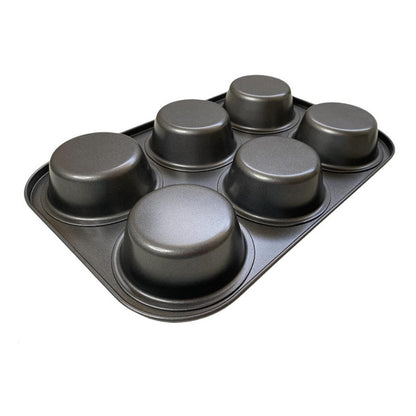 Pack X2 Molde Cupcakes 6 Grandes Muffins Metalico Reposteria