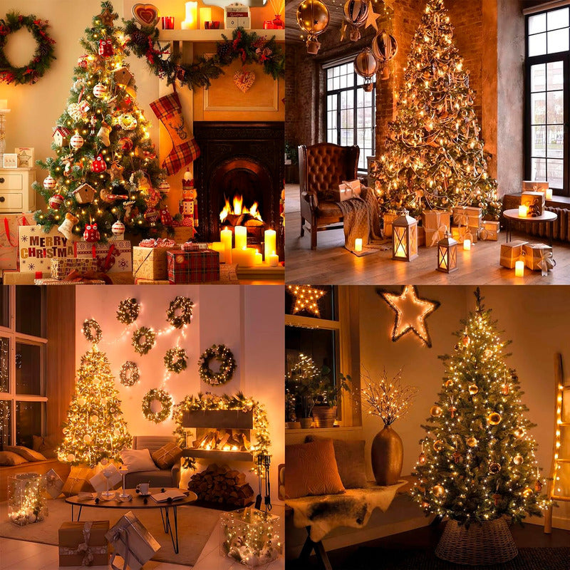 Luces De Navidad Guirnalda 200 Led Luces Led Navidad Amarill