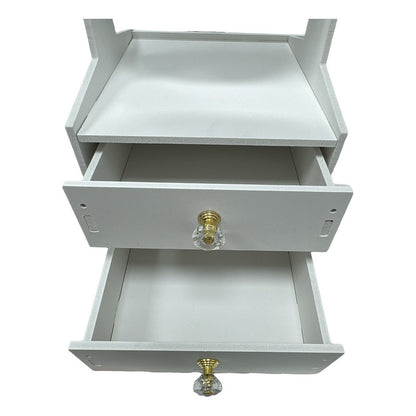 Organizador De Maquillaje Con Espejo Organizador Joyero Color Blanco