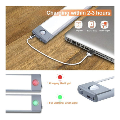 Pack X2 Luz Led Con Sensor Movimiento Barra Closet Baño Coci