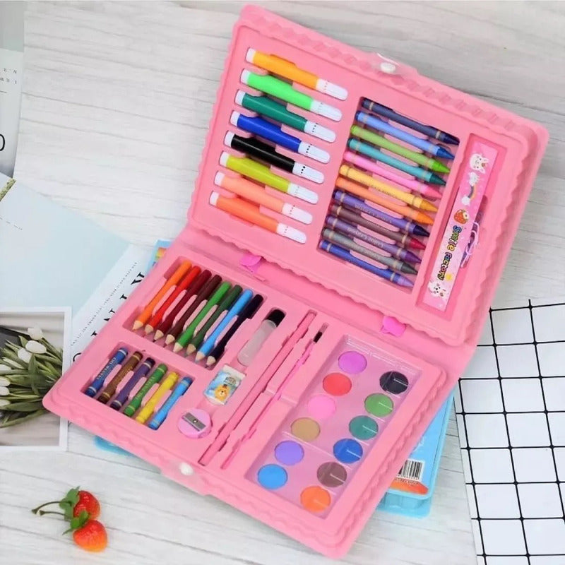 Set Arte Maleta De Lapices 68 Pcs Set De Dibujo Portátil