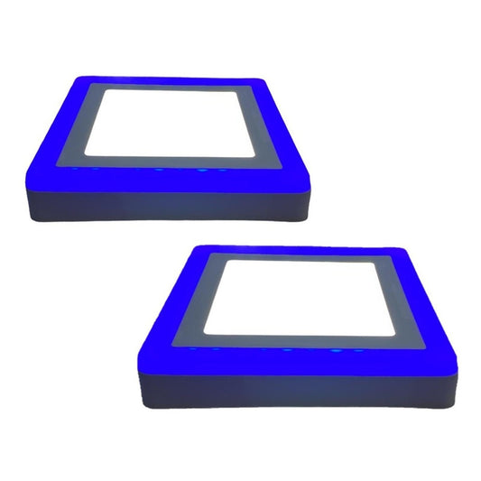 Pack X2 Foco Sobrepuesto Led 18w+6w Focos Led Plafon Panel