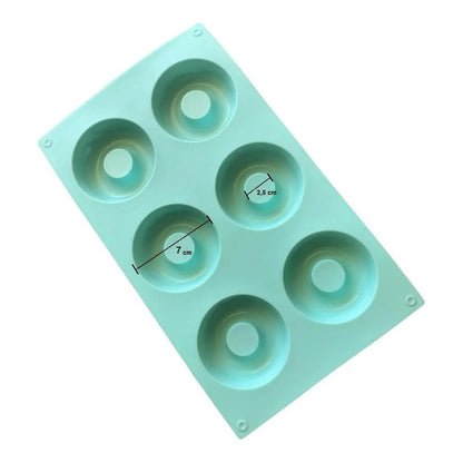 Molde Silicona 6 Rosquillas Moldes Reposteria Donas Donuts
