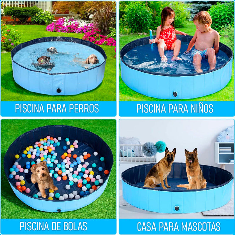 Piscina Para Perros Piscina Plegable Mascotas Perro 120x30cm