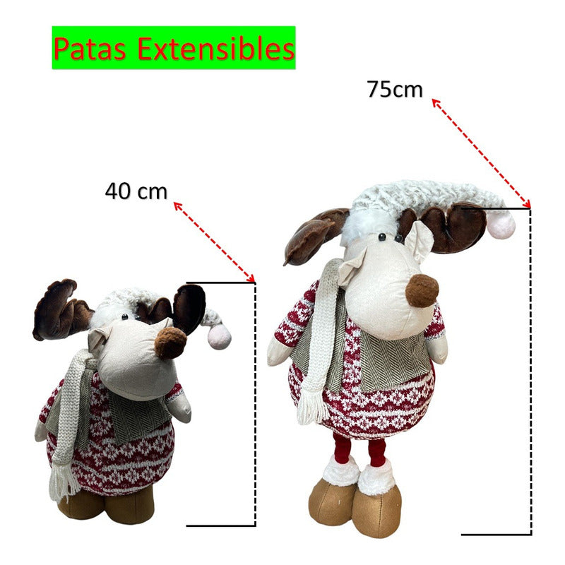 Muñecos De Navidad Muñecos Navideños Patas Largas Reno